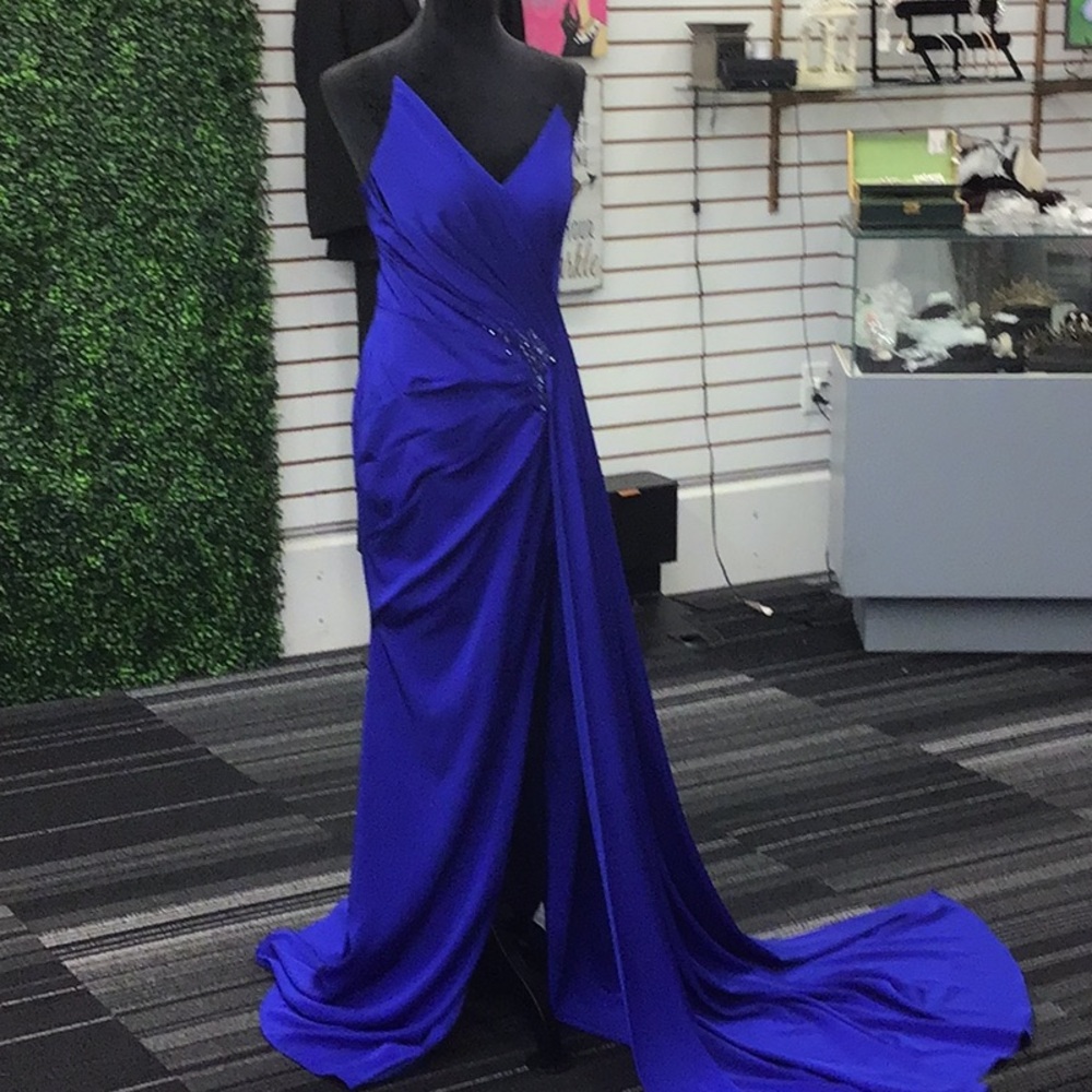 Royal blue formal gown.  Make a statement!